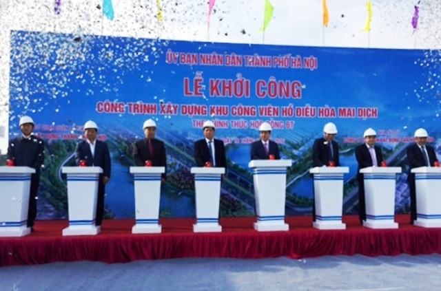 Hà Nội khởi công dự án khu công viên – hồ điều hòa Mai Dịch