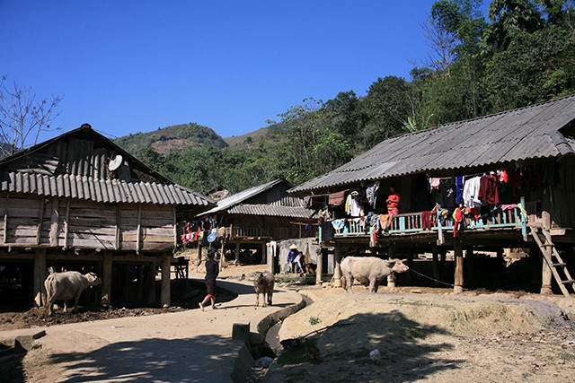 Bản Cha Cuông, xã Ẳng Tở, huyện Mường Ảng (Điện Biên), nơi có nhiều hộ nghèo được vay vốn làm nhà 167, nhưng đến hạn vẫn không trả được lãi và gốc.