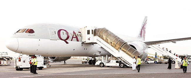 Việc cấm vận khiến Hãng hàng không Qatar chịu ảnh hưởng nặng nề.