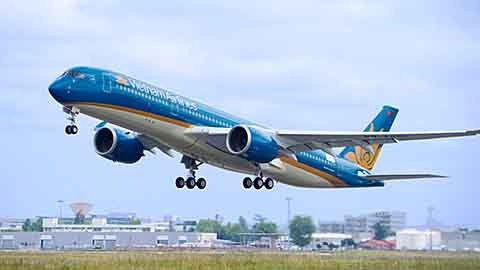 Chiếc A350 bay thử lần đầu.