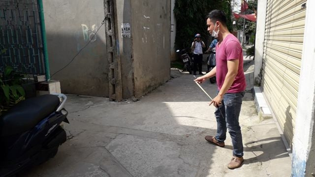 Hiện trường nơi xảy ra vụ việc.