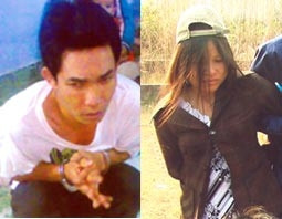 Các đối tượng mua bán ma túy bị bắt giữ.