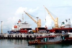 Xuất, nhập khẩu hàng hóa qua cảng biển.