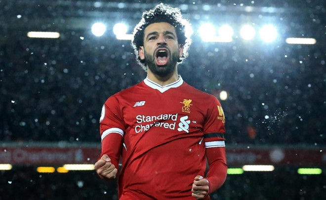M. Salah tỏa sáng trong mầu áo Liverpool ngay mùa bóng đầu tiên 2017-2018.