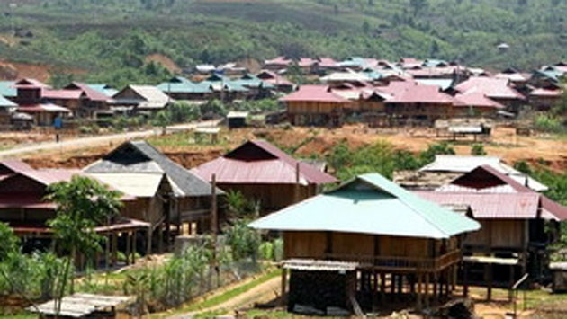 Khu tái định cư xã Nậm Tăm, huyện Sìn Hồ, tỉnh Lai Châu. (Ảnh: TTXVN)