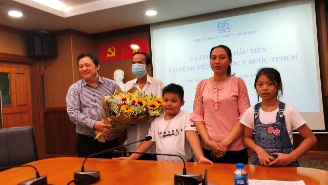 Gia đình anh V. - chị H. hồi phục sau ca ghép gan.