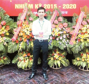 Đảng viên trẻ Trần Trọng Biên tại Đại hội Đảng bộ Trường đại học Dược Hà Nội, nhiệm kỳ 2015 - 2020.