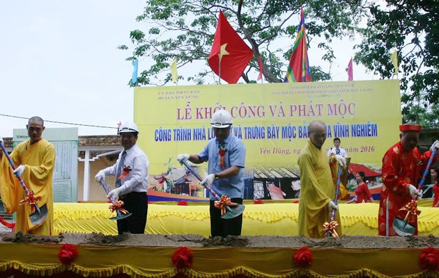 Khởi công và phát mộc nhà lưu giữ và trưng bày mộc bản chùa Vĩnh Nghiêm