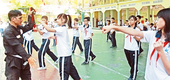 Võ thuật là môn ngoại khóa được nhiều học sinh lựa chọn. Ảnh | TL
