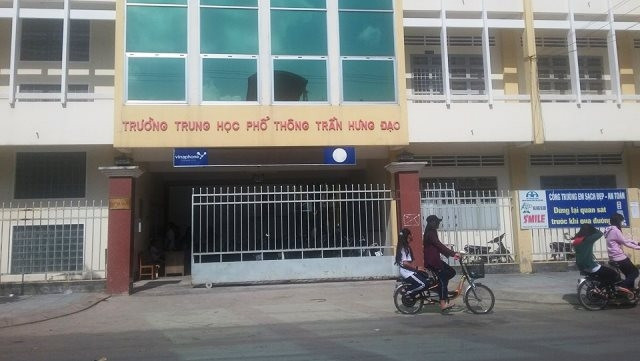 Trường THPT Trần Hưng Đạo nơi xảy ra vụ việc.