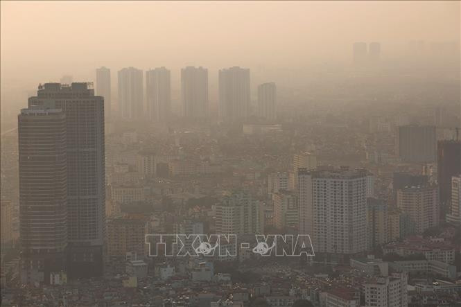Ô nhiễm không khí tại Hà Nội. Ảnh: TTXVN