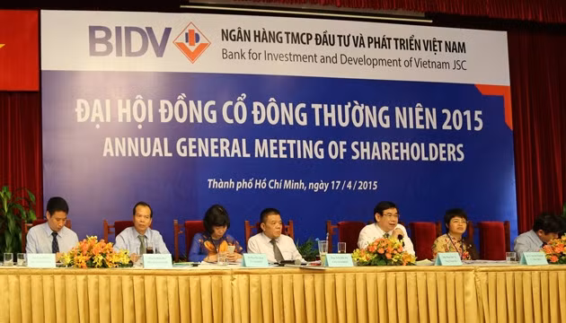 BIDV tổ chức thành công Đại hội đồng Cổ đông thường niên năm 2015