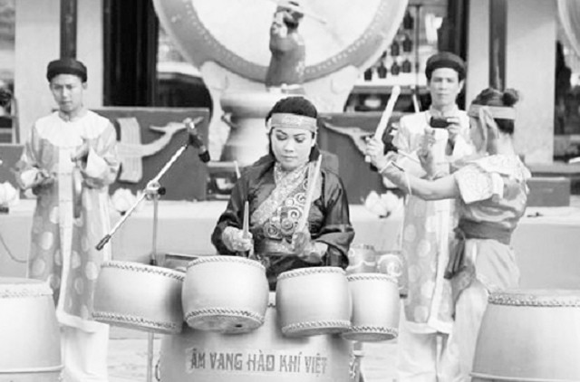 Biểu diễn nhạc võ Tây Sơn (Bình Định).