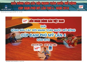 Giải bóng bàn các đội mạnh toàn quốc mở rộng tranh Cúp Đạm Phú Mỹ