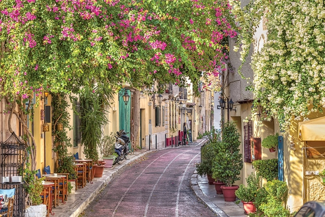 Một góc khu phố du lịch nổi tiếng Plaka.