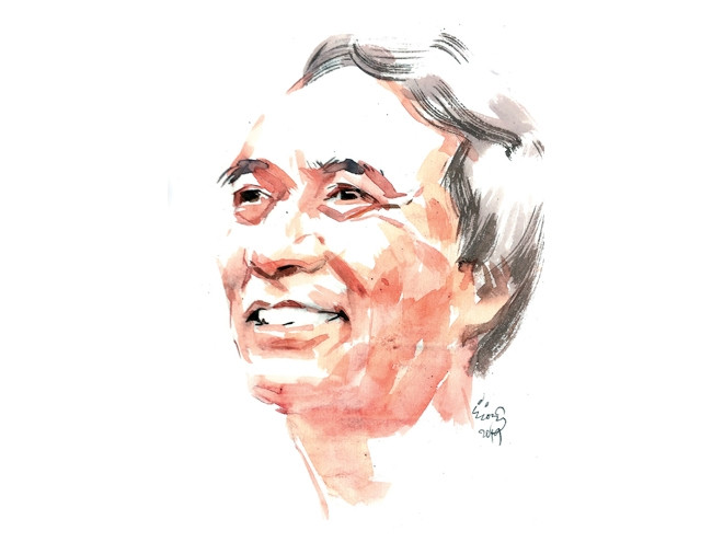 Chân dung nhà văn Trịnh Thanh Phong của họa sĩ Đỗ Hoàng Tường.