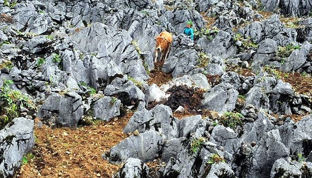 Làm cáp treo trên công viên địa chất Cao nguyên đá Đồng Văn