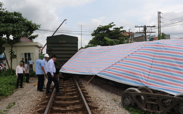 Đoạn đường sắt chứng kiến vụ tai nạn từng xảy ra sự cố tàu hàng trật bánh, lật toa làm đường sắt Bắc – Nam tê liệt nhiều giờ vào tháng 5-2019.