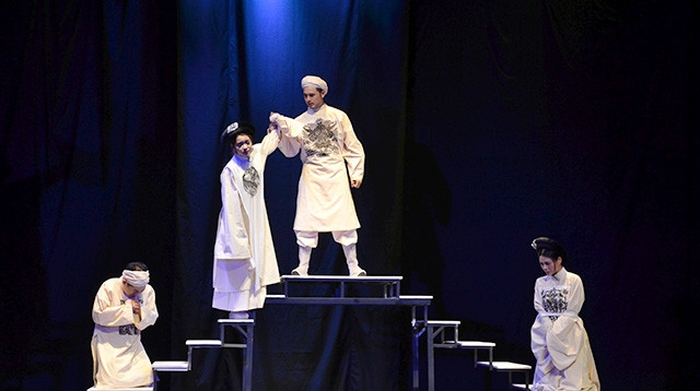 Cảnh trong vở Yêu là thoát tội tham dự Liên hoan Kịch nói toàn quốc 2018.