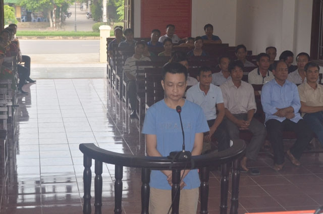 Bị cáo Chu Đức Cường tại phiên tòa.