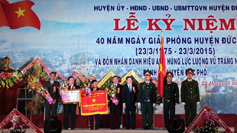 Bệnh xá huyện Đức Phổ đón nhận danh hiệu Anh hùng lực lượng vũ trang nhân dân