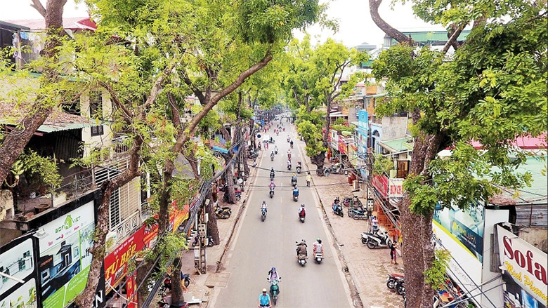 Ðoạn đường thuộc Dự án tuyến đường vành đai 1, đoạn Hoàng Cầu - Voi Phục. Ảnh: TIẾN TUẤN