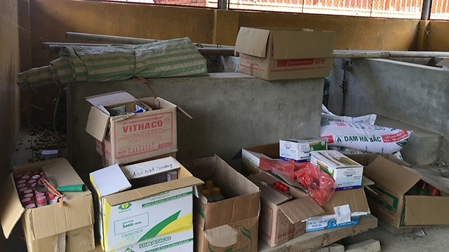 Nhà xưởng của dự án giấy dó giờ thành nhà kho.