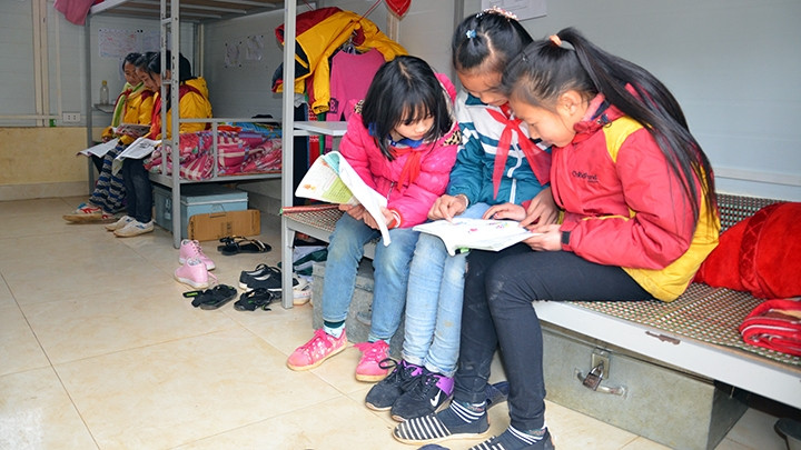 Học sinh Trường PTDT bán trú THCS Thuần Mang được nuôi dạy trong môi trường tốt.