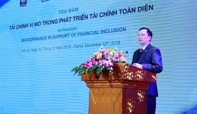 Phó Thống đốc NHNN Đào Minh Tú phát biểu khai mạc tọa đàm.