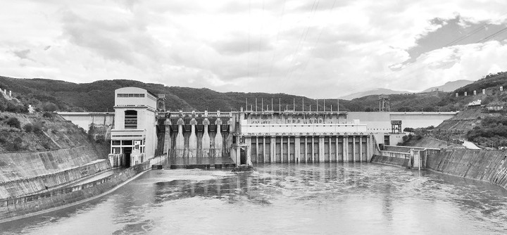 Đập thủy điện Cảnh Hồng (Vân Nam, Trung Quốc).