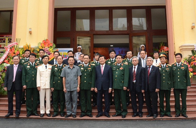 Chủ tịch nước Trương Tấn Sang và các đại biểu tại Lễ kỷ niệm. Ảnh: DUY LINH