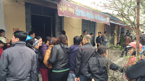 Hiện trường nơi xảy ra vụ án giết người ở Thái Bình ngày 21-3 vừa qua.