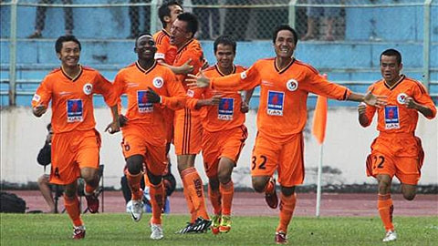 SHB Đà Nẵng đã có cú lội ngược dòng ngoạn mục ngay trên sân nhà của Đồng Tâm Long An. (ảnh: Vietnamnet)