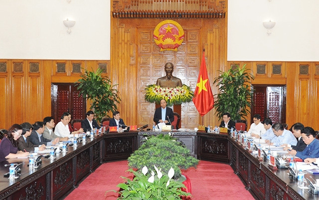 Thủ tướng làm việc với cán bộ chủ chốt ngành kiểm sát. Ảnh: TRẦN HẢI