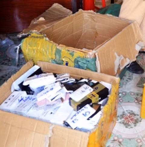 Lô hàng bị thu giữ.