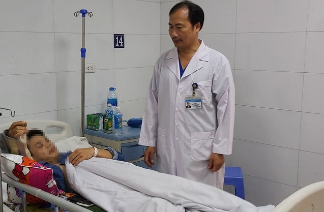 Một ca tai nạn giao thông đang nằm tại khoa Chấn thương chỉnh hình, BV Thanh Nhàn nhưng không phải do bia, rượu.