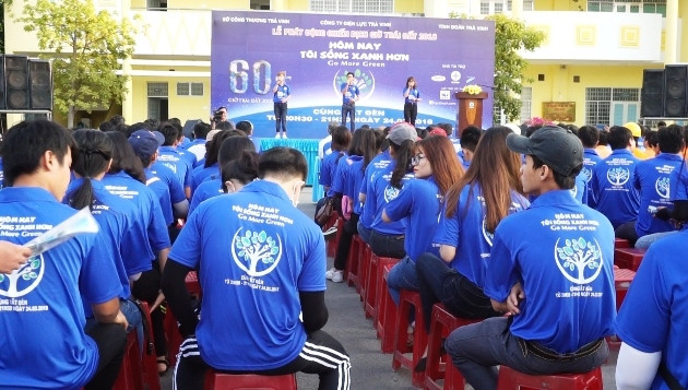 Hưởng ứng Giờ trái đất 2018 tại Trà Vinh.