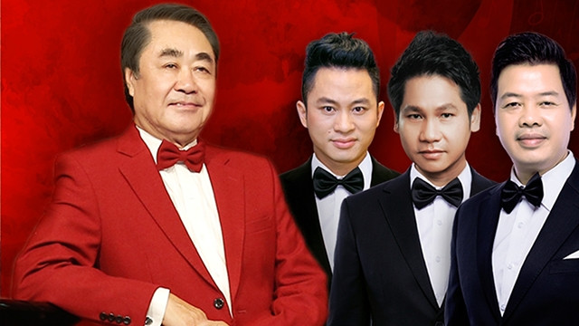 NSND Quang Thọ cùng các học trò.