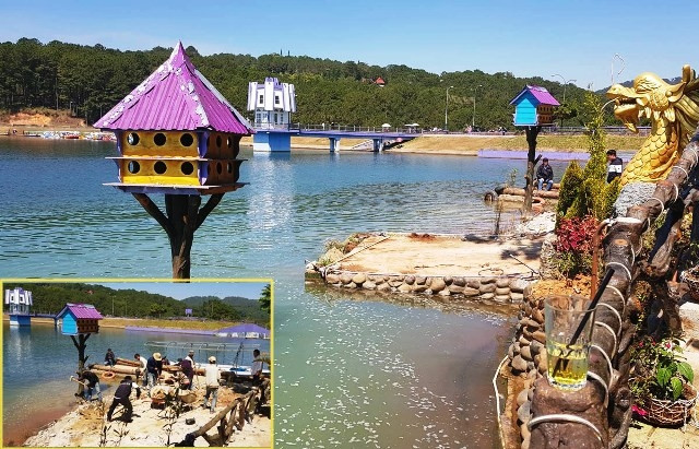 Công trình của Công ty TNHH Li Mi xâm phạm vùng bảo vệ 1 thắng cảnh quốc gia hồ Tuyền Lâm và doanh nghiệp tự khắc phục mới đây.