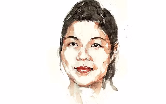  Chân dung nhà văn Đỗ Bích Thúy của họa sĩ Đỗ Hoàng Tường.