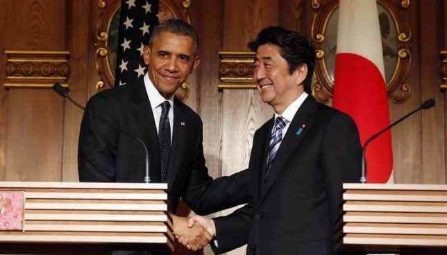 Hai nhà lãnh đạo Mỹ-Nhật bắt tay củng cố liên minh truyền thống (ảnh: Reuters)