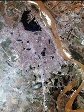 Một phần Hà Nội
chụp qua vệ tinh.