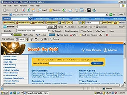 IE7 sẽ không cho phép spyware<br>tự động thiết lập trang tìm kiếm<br>như thế này nữa.