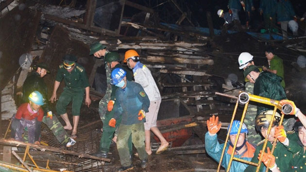 Hiện trường vụ tai nạn.