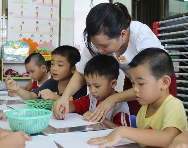 Học sinh Trường mẫu giáo Sen Hồng (TP Vũng Tàu) (Ảnh minh họa: BND)