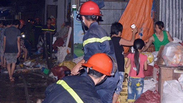 Hiện trường vụ cháy.