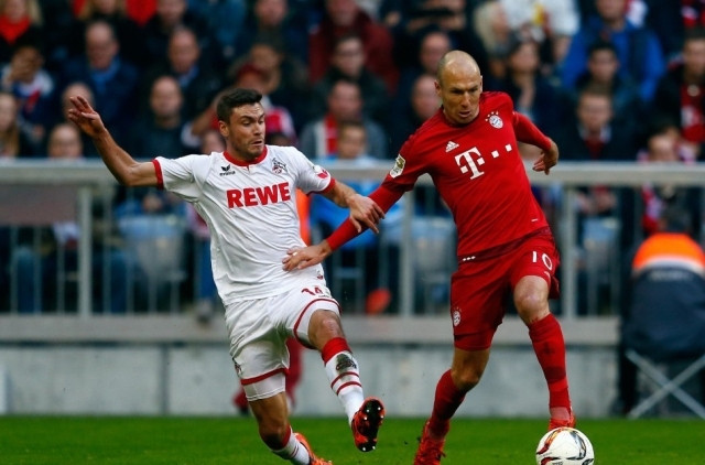 Arjen Robben mới trở lại thi đấu sau hai tháng nghỉ chấn thương tỏa sáng ghi bàn mở tỷ số cho Bayern Munich. (Nguồn: sina.com)