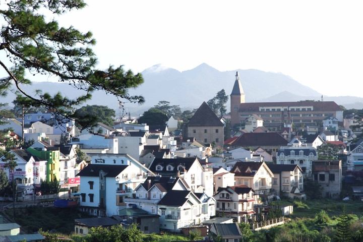 Một góc trung tâm thành phố Đà Lạt, tỉnh Lâm Đồng.