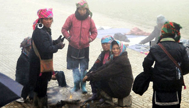 Do ảnh hưởng của không khí lạnh các tỉnh Bắc Bộ trời lạnh, vùng núi phía bắc trời rét.