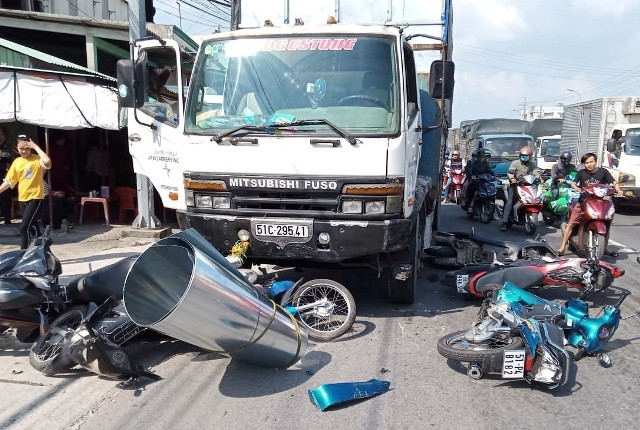 Hiện trường vụ tai nạn.